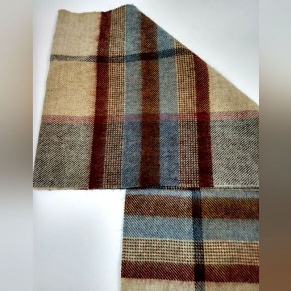 Wool Knit Long Fringe Winter Scarf Men's - Picture 4 of 11